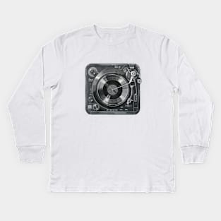 Turntable (Gray Colorway) Analog / Music Kids Long Sleeve T-Shirt